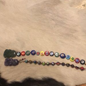 Bracelets w Venetian beads & New Zealand tikis